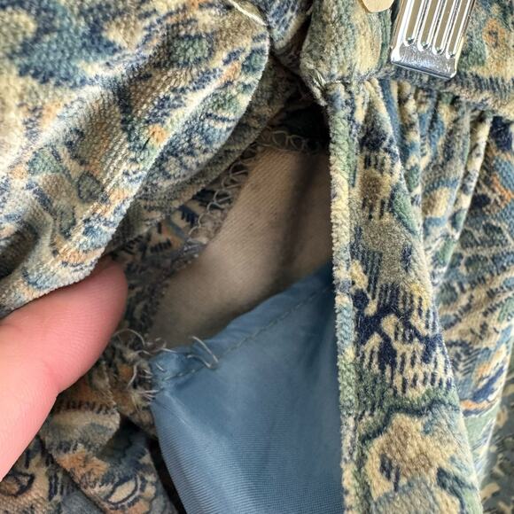 Glen Of Michigan Vintage 100% Cotton Velvet Blouse Skirt Set Made In USA Sz 14 - Picture 7 of 14